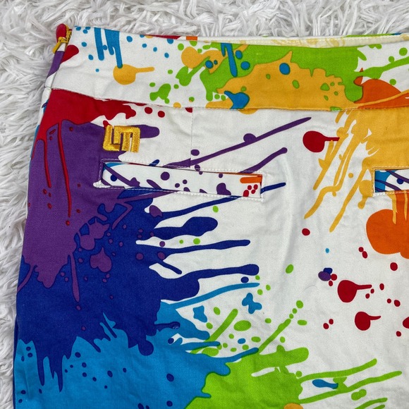 Loudmouth Skirt Womens‎ 2 Multicolor Splatter Skort Golf Outdoor Pockets Ladies - Picture 5 of 11